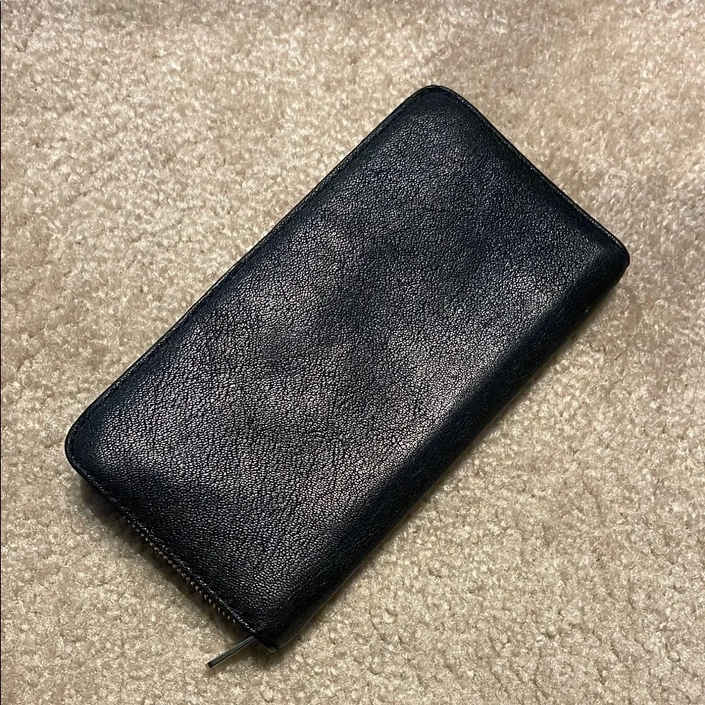 Michael Kors Black Leather Zip-Around Wallet